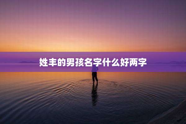 姓丰的男孩名字什么好两字
