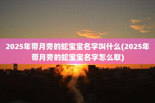 2025年带月旁的蛇宝宝名字叫什么(2025年带月旁的蛇宝宝名字怎么取)