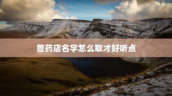 兽药店名字怎么取才好听点