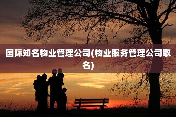 国际知名物业管理公司(物业服务管理公司取名)