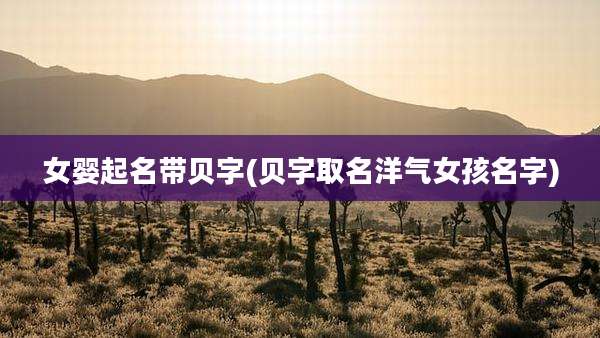女婴起名带贝字(贝字取名洋气女孩名字)