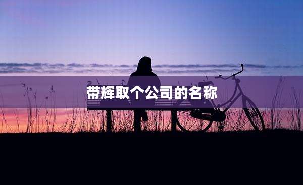 带辉取个公司的名称