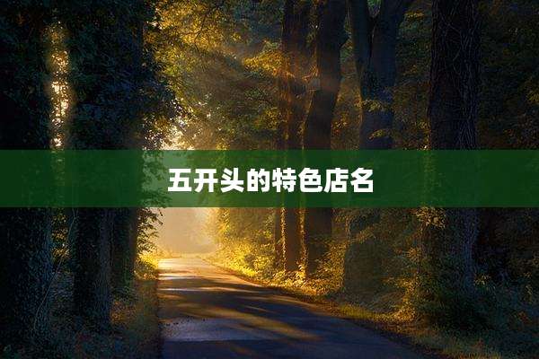 五开头的特色店名