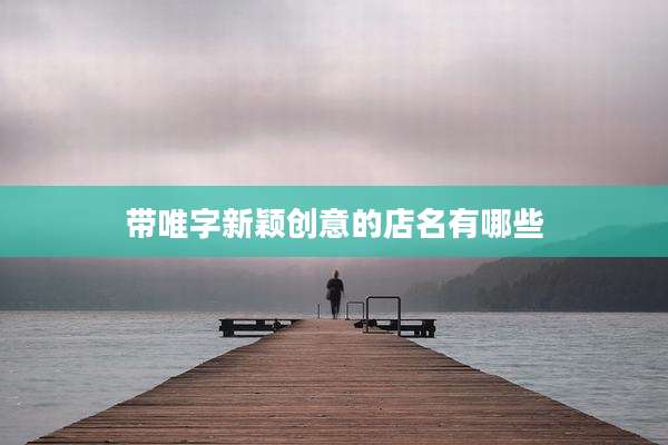 带唯字新颖创意的店名有哪些