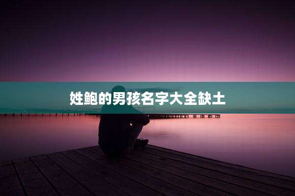 姓鲍的男孩名字大全缺土