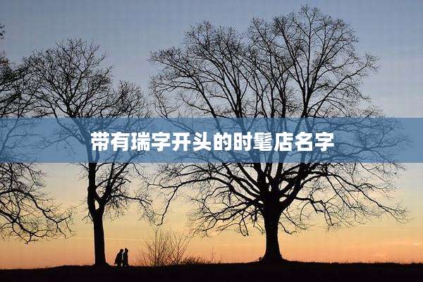 带有瑞字开头的时髦店名字