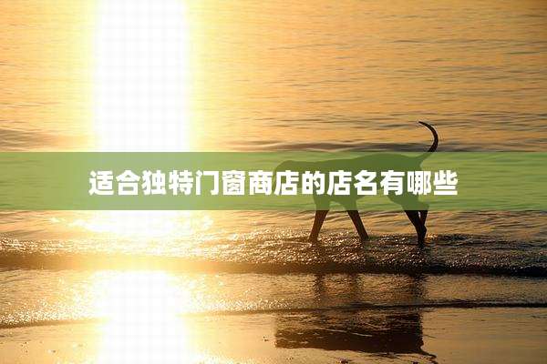 适合独特门窗商店的店名有哪些