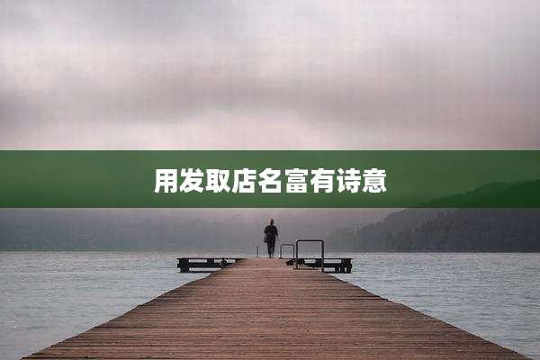 用发取店名富有诗意
