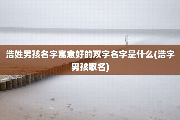浩姓男孩名字寓意好的双字名字是什么(浩字男孩取名)