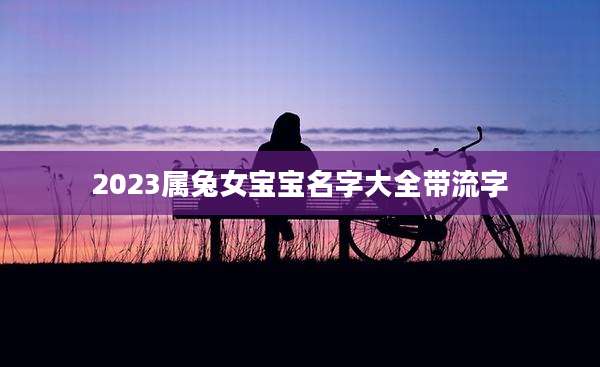 2023属兔女宝宝名字大全带流字