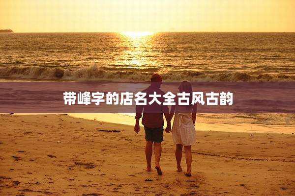 带峰字的店名大全古风古韵