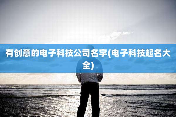 有创意的电子科技公司名字(电子科技起名大全)