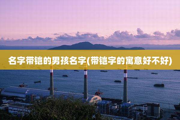 名字带铠的男孩名字(带铠字的寓意好不好)