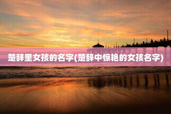 楚辞里女孩的名字(楚辞中惊艳的女孩名字)