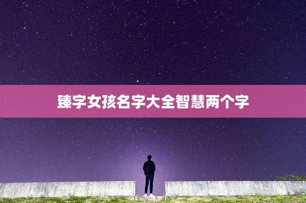 臻字女孩名字大全智慧两个字