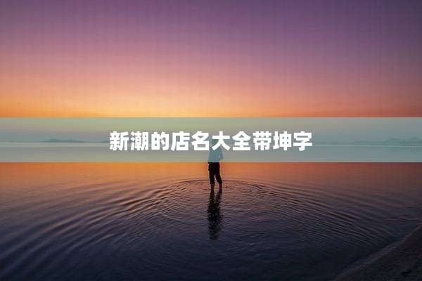 新潮的店名大全带坤字