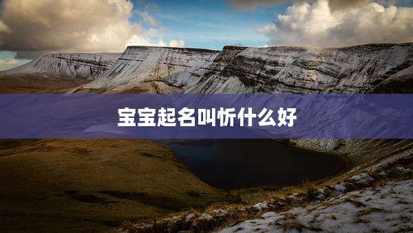 宝宝起名叫忻什么好