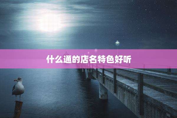 什么通的店名特色好听