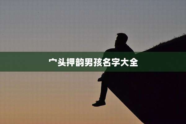 宀头押韵男孩名字大全