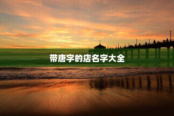 带唐字的店名字大全