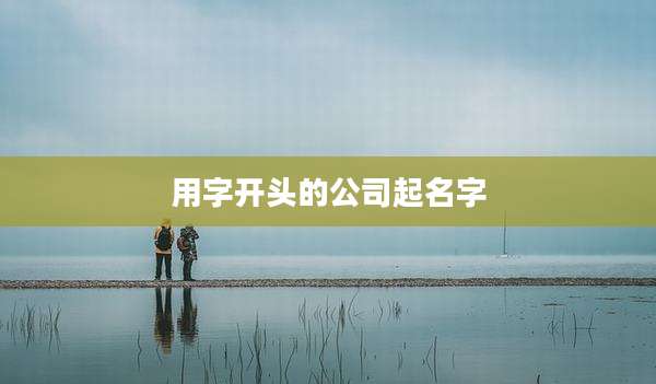 用字开头的公司起名字