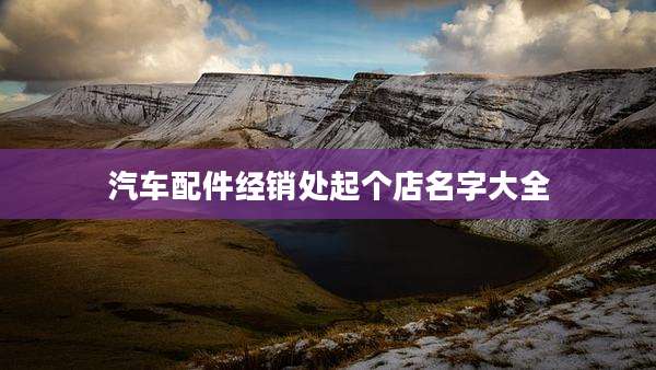 汽车配件经销处起个店名字大全