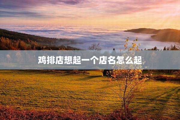 鸡排店想起一个店名怎么起