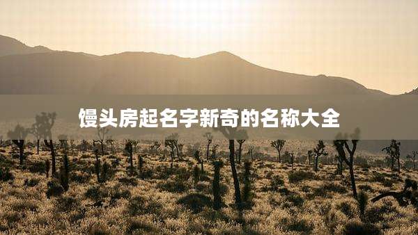 馒头房起名字新奇的名称大全