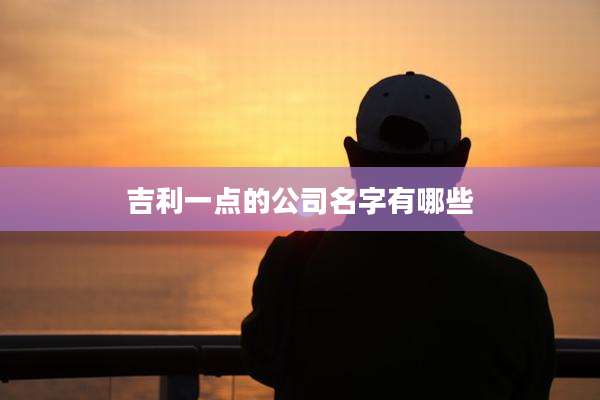 吉利一点的公司名字有哪些