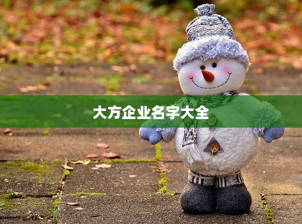 大方企业名字大全