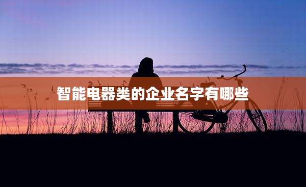 智能电器类的企业名字有哪些
