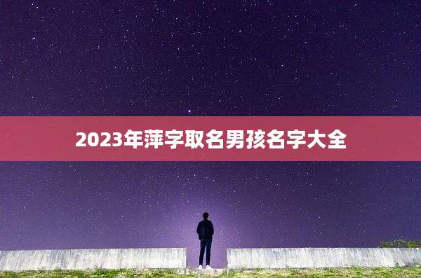 2023年萍字取名男孩名字大全