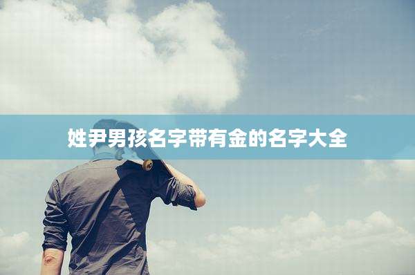姓尹男孩名字带有金的名字大全