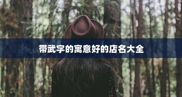 带武字的寓意好的店名大全