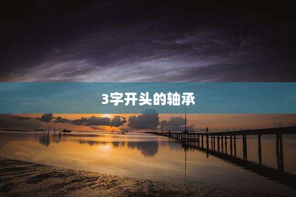 3字开头的轴承