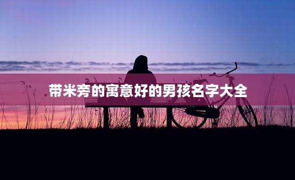 带米旁的寓意好的男孩名字大全