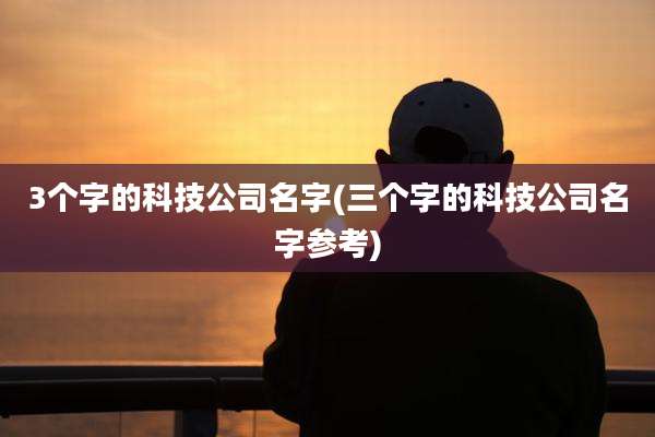 3个字的科技公司名字(三个字的科技公司名字参考)