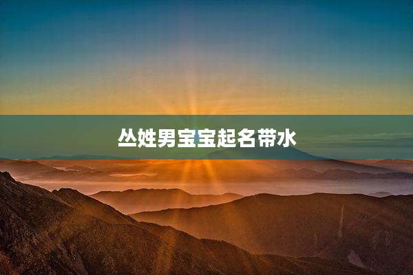 丛姓男宝宝起名带水