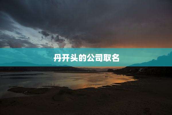 丹开头的公司取名