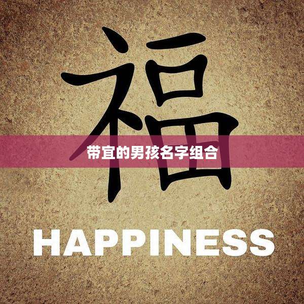 带宜的男孩名字组合