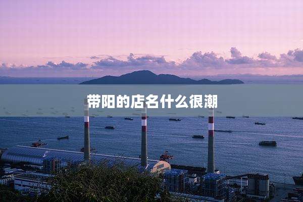 带阳的店名什么很潮