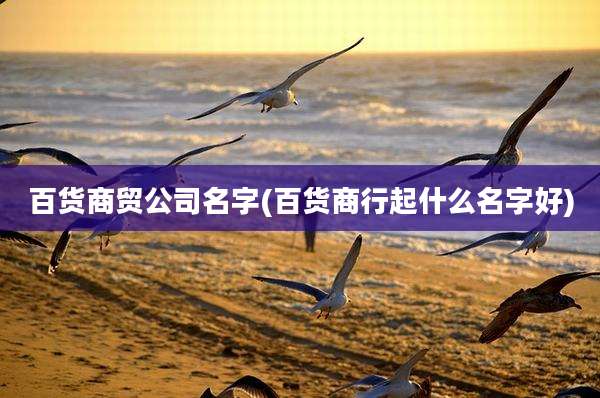 百货商贸公司名字(百货商行起什么名字好)