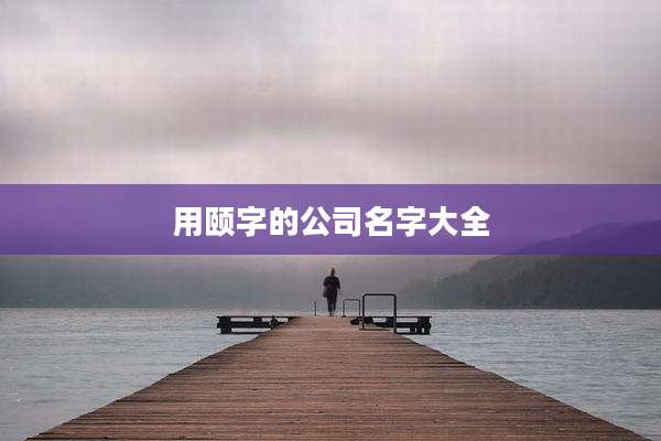 用颐字的公司名字大全