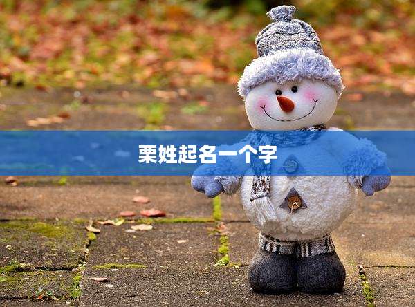 栗姓起名一个字