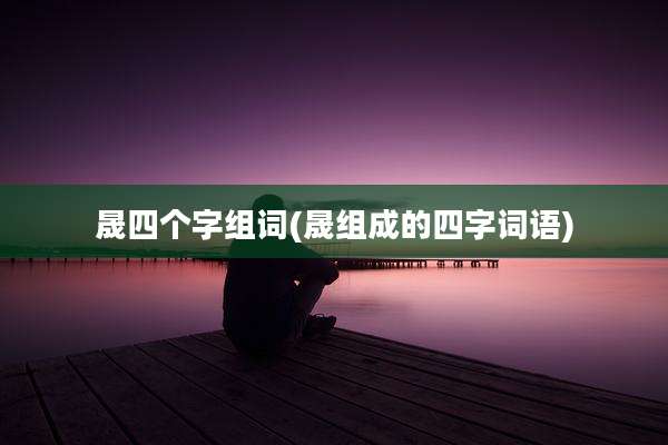 晟四个字组词(晟组成的四字词语)