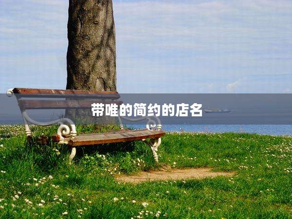 带唯的简约的店名