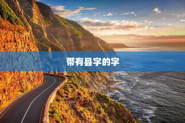 带有县字的字