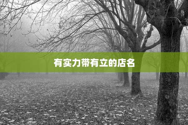 有实力带有立的店名