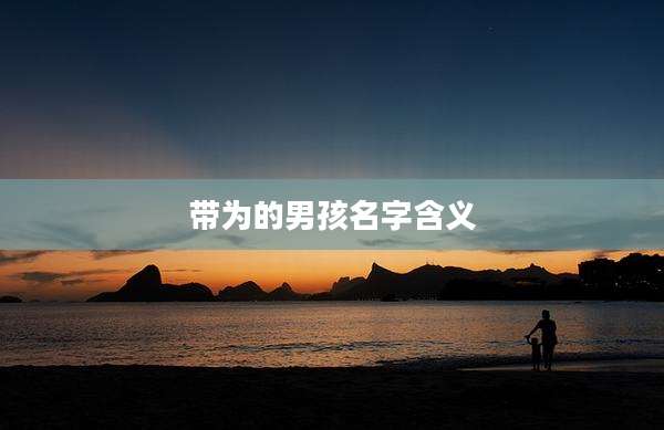 带为的男孩名字含义