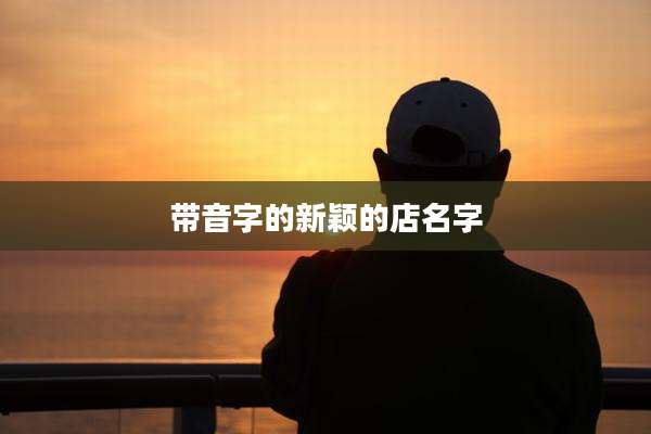 带音字的新颖的店名字